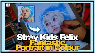 Drawing Felix Stray Kids 😍 Fantastic Portrait in Colour