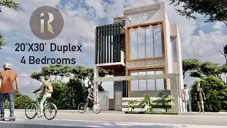 20X30 Duplex 4 Bedroom House Design with Detailed Plan