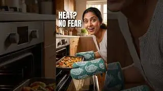 HEAT? NO FEAR 🔥 | Heat Resistant Oven Gloves #shorts