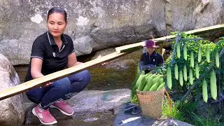 Harvesting Cucumbers & Crafting a Natural Bamboo Water System &ndash; Rustic Farm Girl