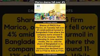 #marico shares fall over 4%