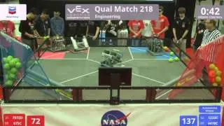 VEX Worlds 2016 - VRC High School - Engineering - Qual 218 (7972D 675C) 124 vs 164 (1233C 4478C)