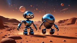 Two Tiny Robots Dance on Mars | Space Counting Song for Kids | Nursery Rhymes and Preschool Learning
