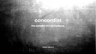 What does concordist mean
