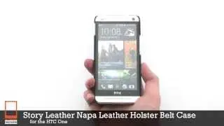 Story Leather Napa Leather Holster Belt Case for HTC One