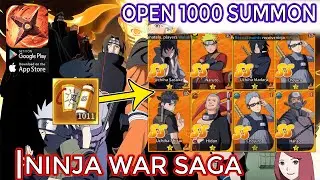 Ninja War Saga Gameplay - Open 1000 Summon Tickets SS Ninja