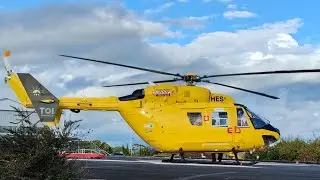 ZK-HES (CFL10) start up then takeoff at waikato hospital