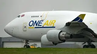 VOLUME UP! B747 High Power Engine Run on the Runway + Departure! 
