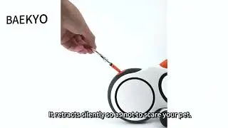 Baekyo Retractable Dog Leash with Poop Bag Holder