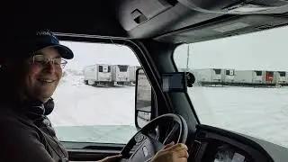 Prime Inc TNT Trainee Driving Through Snowy Utah