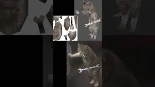 cat with cig meme #lowpoly #psx #ps1 #ps2 #blender #b3d