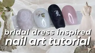 bridal nail art / tutorial