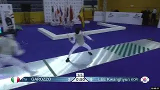 2019 138 T08 03 M F Individual Cairo EGY WC PODIUM LEE KOR vs GAROZZO ITA