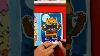 Sketchbook challenge: food monster 👹 🍔 #artforkidshub #howtodraw