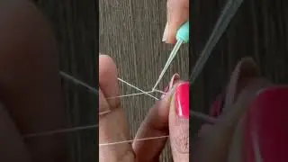 Micro crochet 🧶 (with sewing thread 🧵 🪡 ) #miniature #crochet #microcrochet
