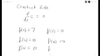 Constant Rule Example