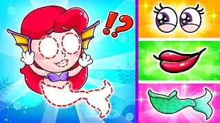 Where Are My Teeth 🧜&zwj;♀️🦷| Mermaid Lost Mouth, Teeth, Tail, Hair Song❓ |Sing-along with Lamba Lamby