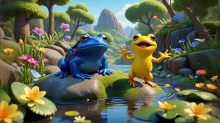 Six Little Froggies Hop Opposites | Fun Kids Nursery Rhyme | Educational Songs