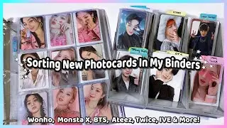 Sorting New Photocards In My Binders 31 ✰ Lots of Wonho, BTS, Twice, Ateez, IVE & More~
