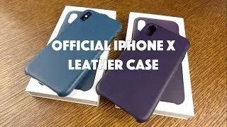 iPhone X Leather Case in Cosmos Blue & Dark Aubergine