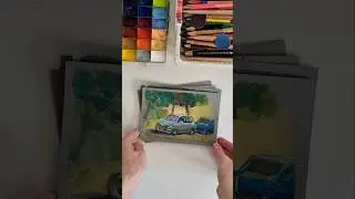 Plein air #outdoorpainting #pleinairpainting #gouache #gouachepainting #pleinair #landscapepainting