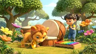 Baby Lion Missed the Jungle Music Class | Nursery Rhymes for Kids & Baby Songs