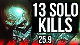 URGOT vs FIDDLESTICKS (TOP) | Rank 1 Urgot, 13 solo kills, 54k DMG | EUNE Challenger | 25.9