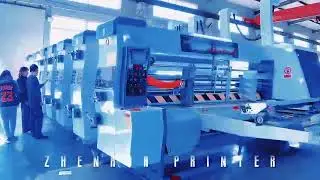 High speed pizza box flexo corrugated paperboard 2 colors printing die cutting carton making machine