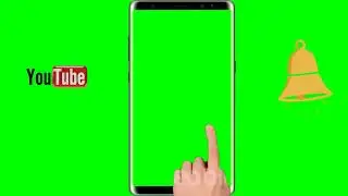(No Copyright) Green Screen Hand, Mobile, Subscribe, Bell Intro, 2018