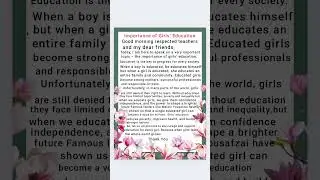 importance of Girls Education ##motivation
