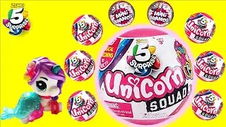 5 Surprise Unicorn Squad & 5 Surprise Mini Brands By Zuru Toys - Surprise Toys Opening