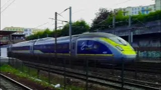 🚄 BRITISH RAIL CLASS 374 (Eurostar e320) at GARGES - SARCELLES (Paris)