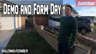 Demo and Setup for Concrete Side Yard and Back Yard (Part 1)