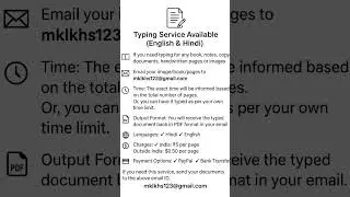 typing service in all word @Typingcreatorofficial @service