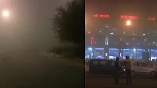 Watch | Heavy fog disrupts flight and train operations in the Capital