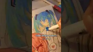 clear sticky notes💕✨️ || #art #drawing #anime  #miku #fyp #shorts