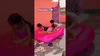 Pool party #poolparty #cousins #twins #summers #pool #partytime #mastitime #water #magic #delhi