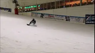 Andrew Carving in the Snow Dome