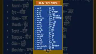 #shorts | #partsofbodynames | Body Parts Name