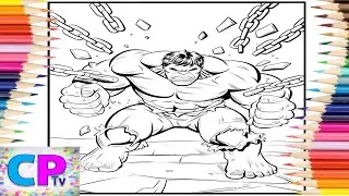 Hulk Breaks Free from His Chains/Strong Hulk in Creative Drawing/Uplifting Music/Coloring Art