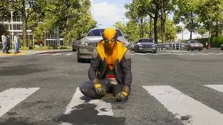 Wolverine Classic Suit Free Roam In Marvel's Spider-Man 2