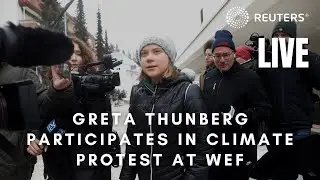 DAVOS LIVE: Greta Thunberg participates in a climate protest at the World Economic Forum