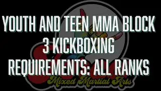 Youth and Teen MMA - Block 3  Kickboxing Requirements - All Ranks
