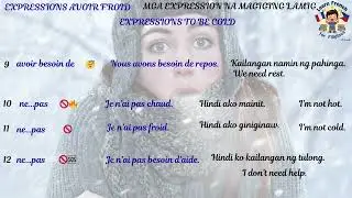 GRAMMAIRE MODULE  1.10: EXPRESSIONS AVOIR FROID