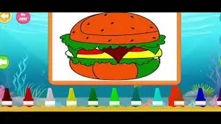 create colour on shapes and food🌈🍞 //amazing learning vedio for kids on youtube#youtubeshorts