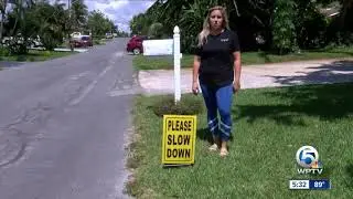 Boynton Beach neighborhood tries to slow down speeders with signs