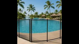 Portable Swimming Pool Fence | Safety Barrier for Kids & Pets | Easy Installation
