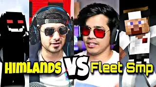 Himlands VS Fleet Smp💥😈||HeroGamer||#gamerfleet #yessmartypie #edit