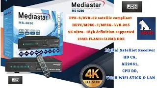 Mediastar MS 4030 Digital Satellite Receiver | IKS Forever | 4K UHD | JDNTECH