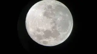 Full-moon through 8-inch Dobsonian telescope